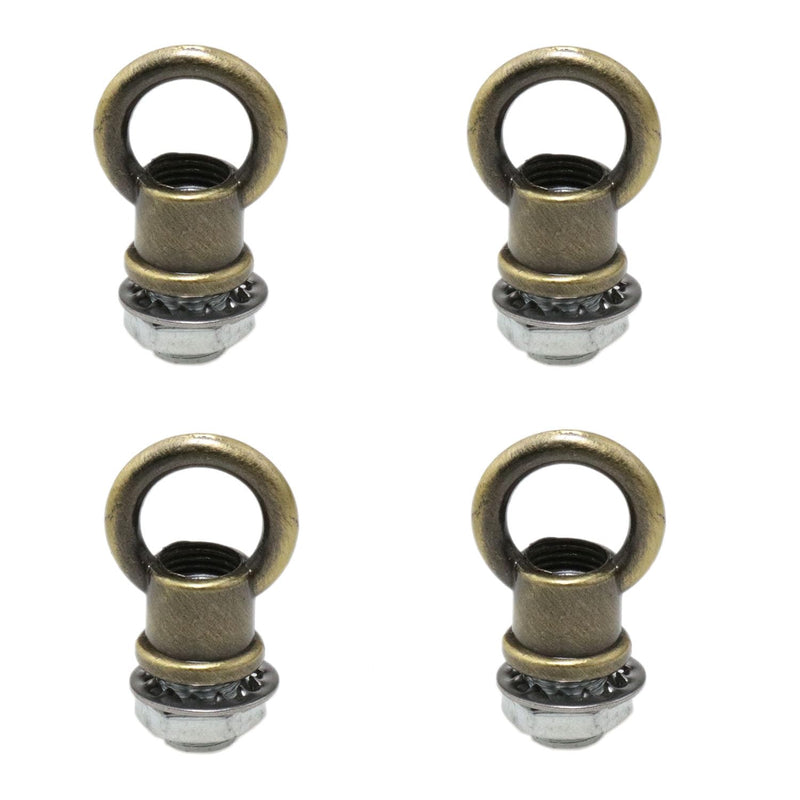 [Australia - AusPower] - Light Fixture Hooks Ring Nut Lifting Ring Nut Eye Nuts Lamp Nut M10 Thread Black Bronze Ring Hanging Light Ring Fixture 4 Sets 