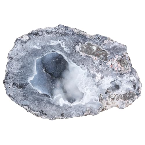 Sportmusies Natural Geode Agate Crystal Cluster Specimen, 0.22-0.44 lb Small