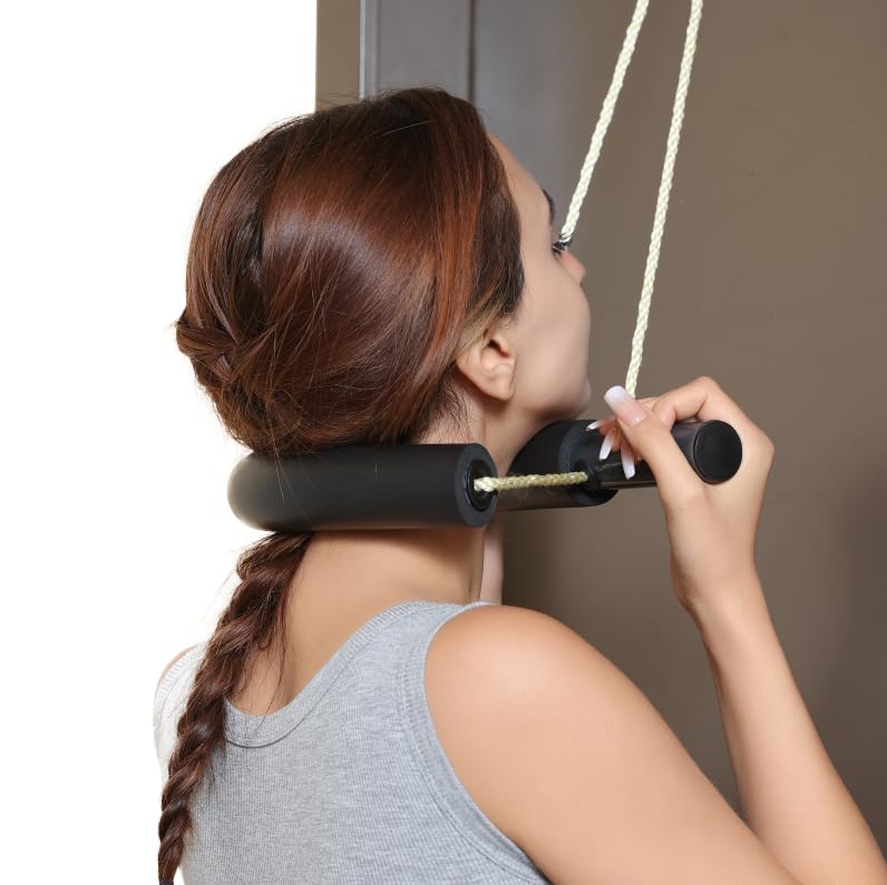 [Australia - AusPower] - Cervical Neck Traction Device for Home Use, Restore The Natural Curve of The Neck, Neck Stretcher Mochine Over Door for Neck Pain Relief. (Thin) Thin 