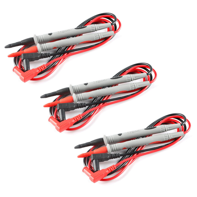 [Australia - AusPower] - 6Pcs Digital Multi Meter Test Probes Leads - Clamp Tester & Needle Point Probes for Multimeter Electronic Test Leads 