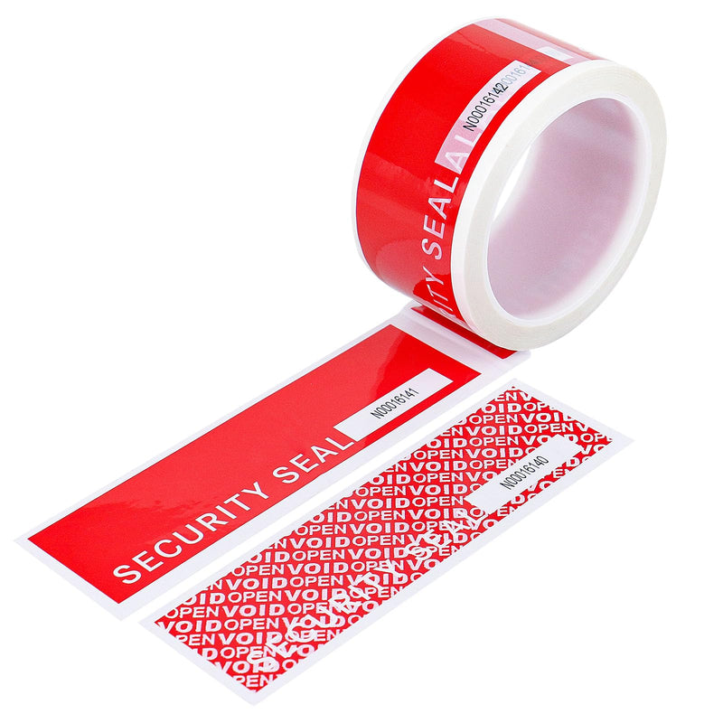 BOMEI PACK Transfer Tamper Evident Security Tape,Tamper Proof Packing Tape,Transfer Tamper Resistant Void Tapes Red for Evidence Box, Envelope, Shipment (Pre-Cut) Pre-cut