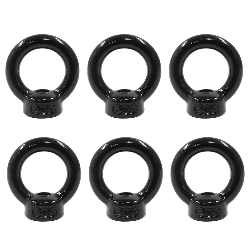 [Australia - AusPower] - 6PCS M6 Eye Nuts, Stainless Steel Lifting Eye Nut Fastener Ring Shape EyeNut 
