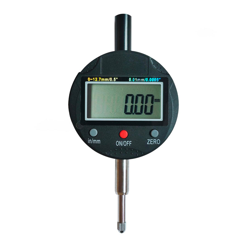 [Australia - AusPower] - Measurement Indicator, Digital Dial Gauge 0-12.7 mm (0-0.5 in) for 3D Printers, CNC Machines, Workshops, CNC Machines, Table Saws and More(Percent 12mm) 0-0.5 Inch/12.7 mm 