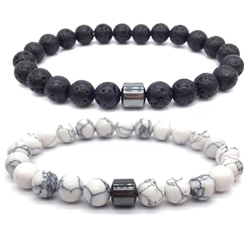Smoking Cessation Bracelet for Women Men Quit Smoking Bracelet Quit Vaping Aid Bracelet Anti Anxiety Bracelet Spiritual Bracelet Helps Relief Anxiety Frustration Irritability Black+White