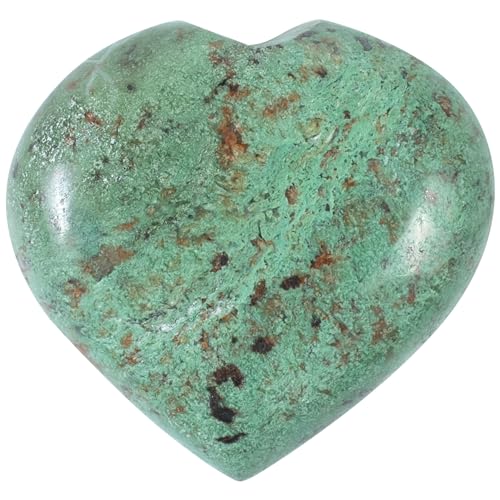 ZAICUS Green Opal Heart Crystal 50mm – Hand-Carved Healing Stone for Reiki, Meditation, Therapy | Palm Thumb Worry Pocket Massage Stones, Ideal Gift for Women Crystal Lovers