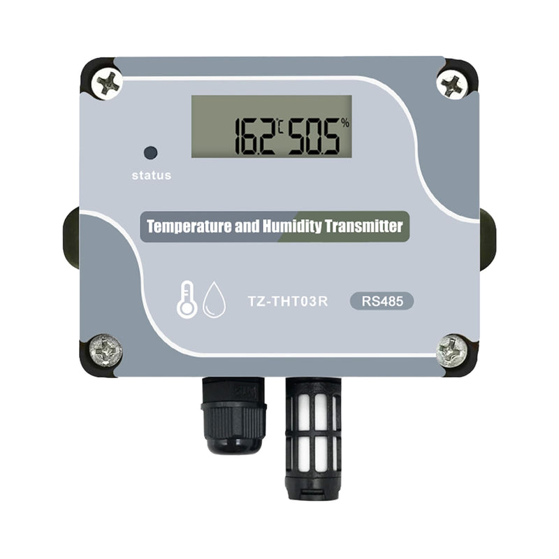 Tzone RS485 Temperature Humidity Sensor Modbus RTU Temp Sensor Digital Industrial Temp and Humidity Transmitter Wall Mounted,-40℉ to 257℉ Temperature Probe Analog Moisture Monitor Greenhouse Grow Tent THT03R RS485 Output