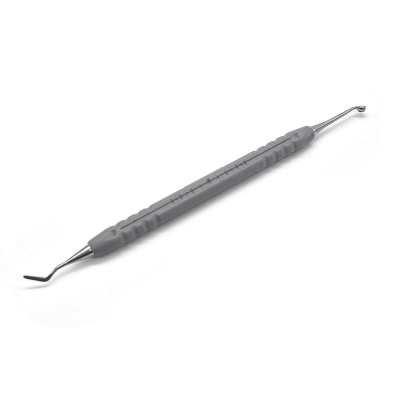 [Australia - AusPower] - 1 Piece Dental Composite Resin Filling kit Molding Tools,with Plastic Handle and Stainless Steel Tips,Dental Instruments (Light gray) Light gray 