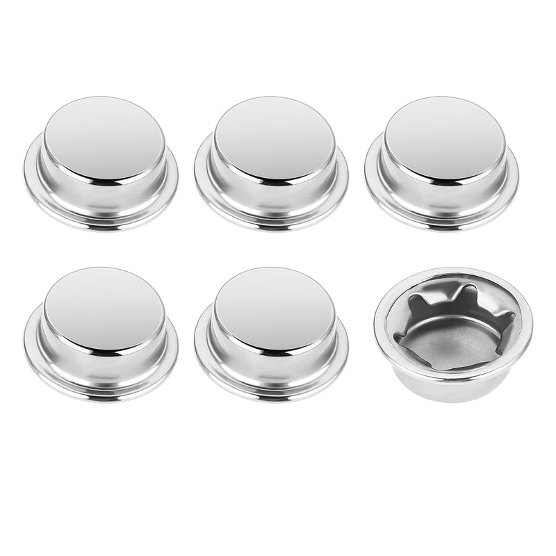 [Australia - AusPower] - Push on Pushnut Cap Fits 5/8 Inch Axles, 6 Pack Spring Steel Permanent Washer Caps with Mechanical Zinc Plating for Hand Trucks, Rolling Bins and Lawn Push Wagons,Alternative for Cotter Pins 