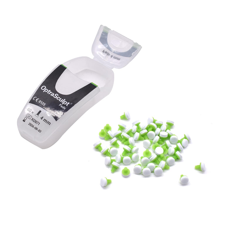 [Australia - AusPower] - 60 pcs Fast Quick Foam Pad for Dental Composite Resin Modelling,OptraSculpt Style Dentist Tools (Green,4mm) 60 pcs Green 