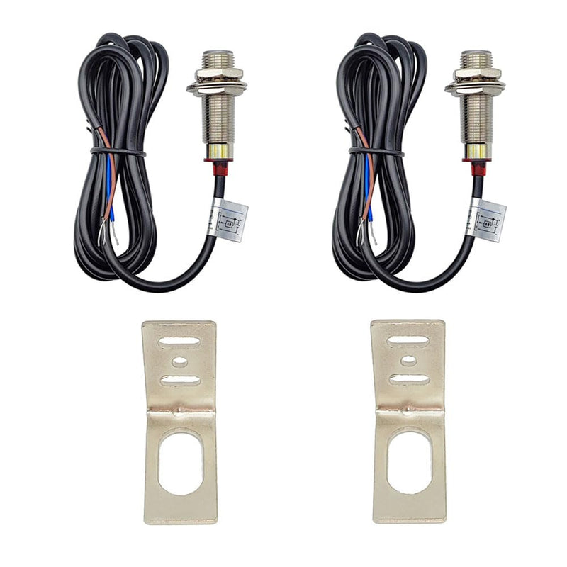 [Australia - AusPower] - NJK-5002C Hall Effect Sensor NPN NO Detection Approach Switch 10mm M12 Proximity Switch with L Type Bracket (2 Pack) 