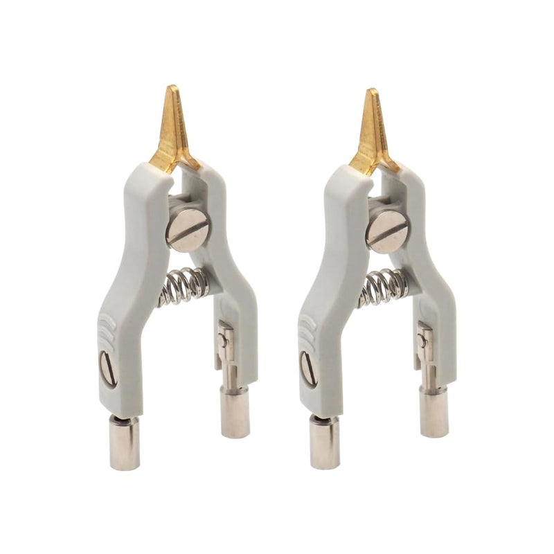 [Australia - AusPower] - 2PCS Copper LCR Kelvin Test Clip Bridge Test Clip Microresistivity Clip Test Clamp Testing Instrument Accessories 