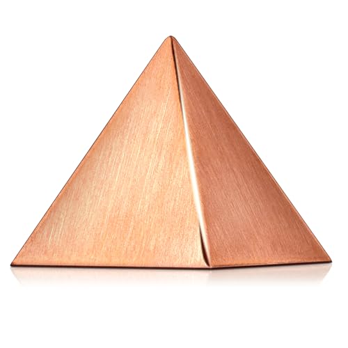 Lineshading Solid Copper Pyramid Purple Gold Giza Shaped for Meditation 1.25 Inch Meditation Pyramid for Balancing Reiki Chakras, Healing Body, Focused Recharging Positive Energy in Home Office