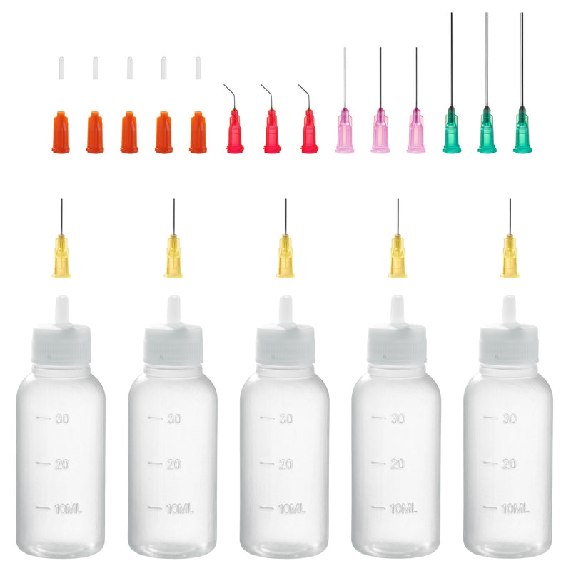 [Australia - AusPower] - 30ml Precision Tip Applicator Bottle, with Blunt Tip Needle and Cap, 18G 20G 25G Needle Tip Squeeze Bottle, Oil Dropper Bottle, Glue Bottles with Fine Tip 30ml 