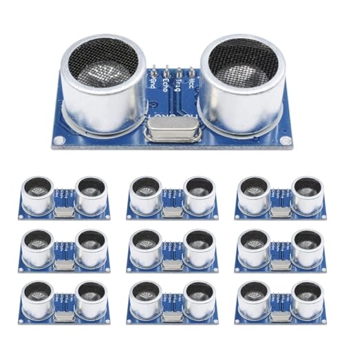 HC-SR04 Ultrasonic Module Distance Sensor for Arduino 3.3-5V Pack of 10 | Sensor module for distance measurement, DIY electronics, robotics projects and microcontroller applications