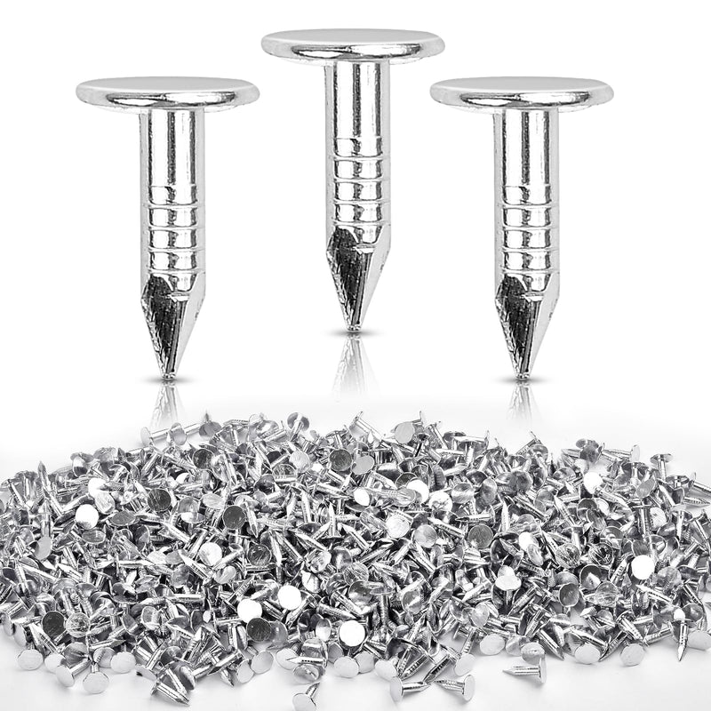 [Australia - AusPower] - 1000 Pcs Steel Roofing Felt Nails, 1/2 Inch Roofing Felt Pins, Flat Head Furniture Nails, Broad Head Pins for Shed Roof Roofing Felt Slate Boards 