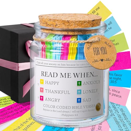 Bible Verse Jar, Read Me When Bible Verses Jar for Daily Encouragement Bible Jar of Emotions and Feelings