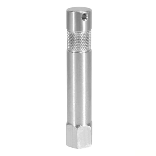 Generic 3-inch aluminum baby pin with 1/4-inch female thread, silver finish