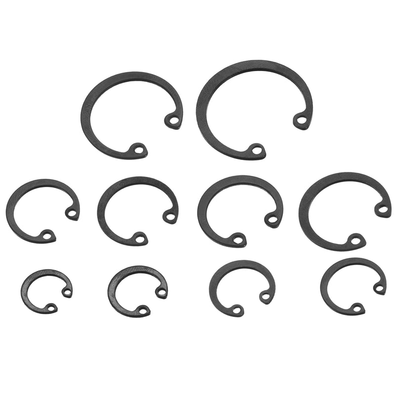 [Australia - AusPower] - uxcell 100Pcs Internal Retaining Ring Circlip Assortment Set, 65 Mn Metal Circlip Snap Rings 10 Sizes M8 M10 M12 M14 M16 M18 M20 M22 M24 M26 100 