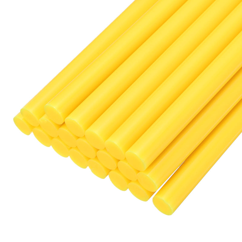 [Australia - AusPower] - uxcell 20pcs Hot Glue Sticks for Glue Gun 7mm/0.28-inch x 8-inch Mini Hot Melt Adhesive Glue Stick Light Yellow 0.28" x 8" 