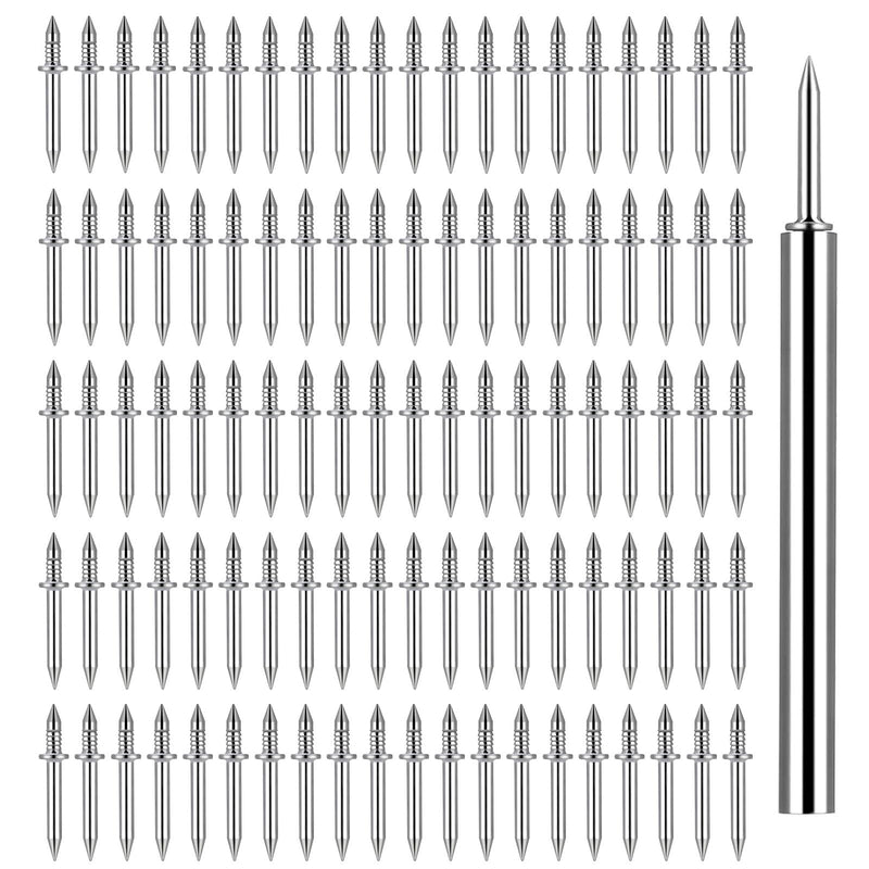 [Australia - AusPower] - 120Pcs Double-Head Skirting Thread Seamless Nail, Skirting Line without Marks Nail,Invisible Security Screws,Equipped with Nail Specific Sleeve Tool,Solid Wood Baseboard Double-Headed Nails. 120 