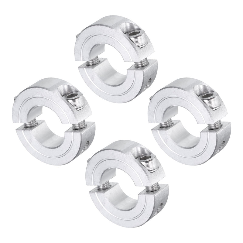 [Australia - AusPower] - uxcell 4pcs Double Split Clamp-On Shaft Collar for 3/4" Shaft, Two-Piece Clamping Collar, 1-1/2" OD, 1/2" Thickness, Aluminum Alloy Set Screw Split Collar Clamp 