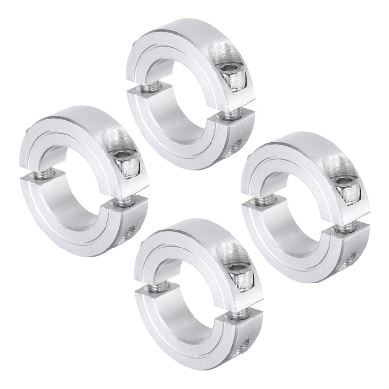 [Australia - AusPower] - uxcell 4pcs Double Split Clamp-On Shaft Collar for 1" Shaft, Two-Piece Clamping Collar, 1-3/4" OD, 1/2" Thickness, Aluminum Alloy Set Screw Split Collar Clamp 