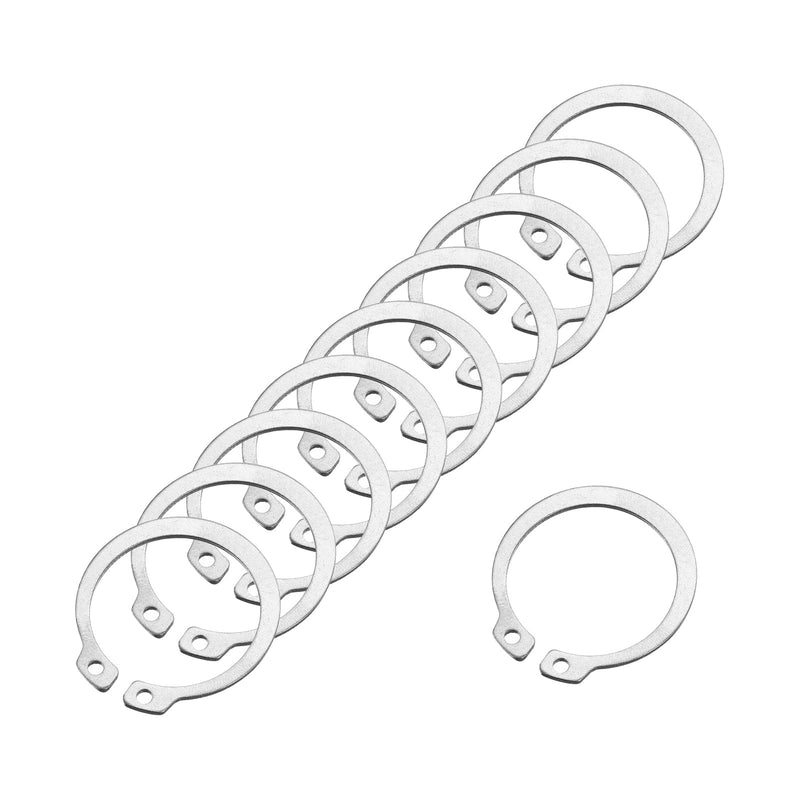 [Australia - AusPower] - uxcell 20 Pcs External Retaining Rings, 31.5mm 304 Stainless Steel External Circlip Snap Rings Round Wire Snap Rings for Valves Electrical Appliances, Silver 