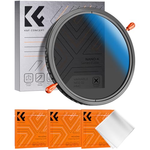 K&F CONCEPT 37mm Variable ND2-32 (1-5 Stops) & Circular Polarizing Lens Filter in 1 Adjustable Neutral Density Polarizer Filter with 18 Multi-Layer Coatings for Camera Lens (K-Series)