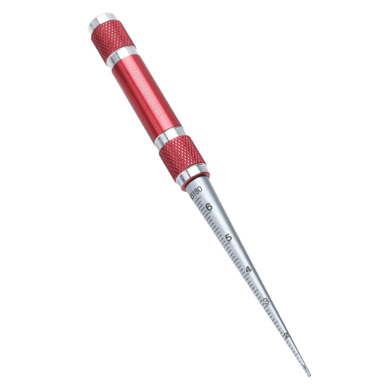 [Australia - AusPower] - Stainless Steel Aperture Tapered Hole Ruler Inner Hole Diameter Measuring Tool 1-6.5mm 