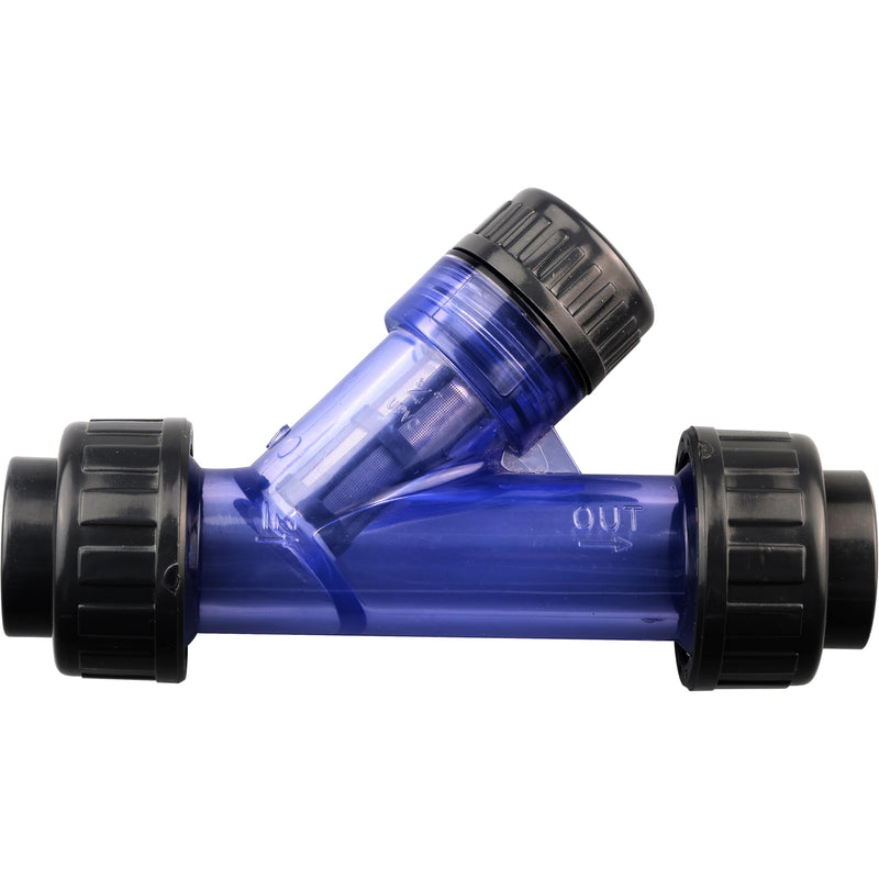 [Australia - AusPower] - 3/4'' Y-Strainer, Clear UPVC Sediment Y-Strainer, True Union Y-Strainer W/stainless steel 40 Mesh, Socket Female [Socket 3/4 Inch] 3/4" 