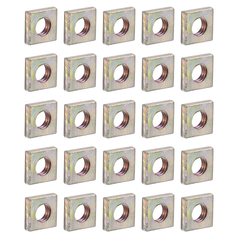 [Australia - AusPower] - uxcell M4-0.7x2.2 Square Nuts, Carbon Steel Zinc Plated Coarse Thread Square Nuts Fasteners for Home Repairs and Professional Engineering, Colorful 50pcs M4-0.7x2.2mm 50 