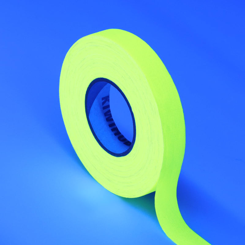 [Australia - AusPower] - Neon Gaffer Cloth Tape, UV Blacklight Glow in The Dark Tape for Neon Party, UV Reactive Gaffers Tape for Glow Party Supplies, 0.6 inch x 66 Feet - Fluorescent Yellow 