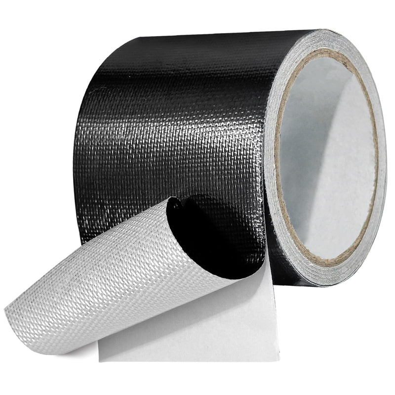[Australia - AusPower] - Waterproof Repair Tape for Fabric, Awning, RV Roof, Underbelly, Tarp, Tent, Sail and Boat Cover Outdoor Repair Patch, Heavy Duty, UVproof, Multipurpose Black 