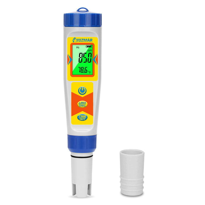 [Australia - AusPower] - Hydrogen Water Tester pH Meter 6 in 1 pH H2 ORP TDS EC Temp Tester Dissolved Hydrogen Tester for Hydrogen Water Bottle pH and ORP Meter for Household Drinking Water Hydroponics Pool 