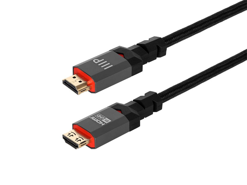 Monoprice 8K Certified Ultra High Speed HDMI Cable - 15 Feet - Black | Braided - HDMI 2.1, 8K@60Hz, 4k@120Hz, 48Gbps, HDR, VRR, CL3 in-Wall Rated