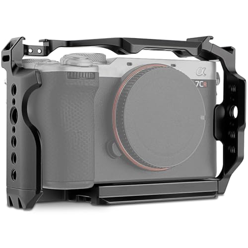 LEFTFOTO Camera Cage for Sony A7C II / A7CR,Camera Protection Frame Rig with Arca Base, Compatibility with DJI RS Stabilizer- for Vlog Video Shooting, black