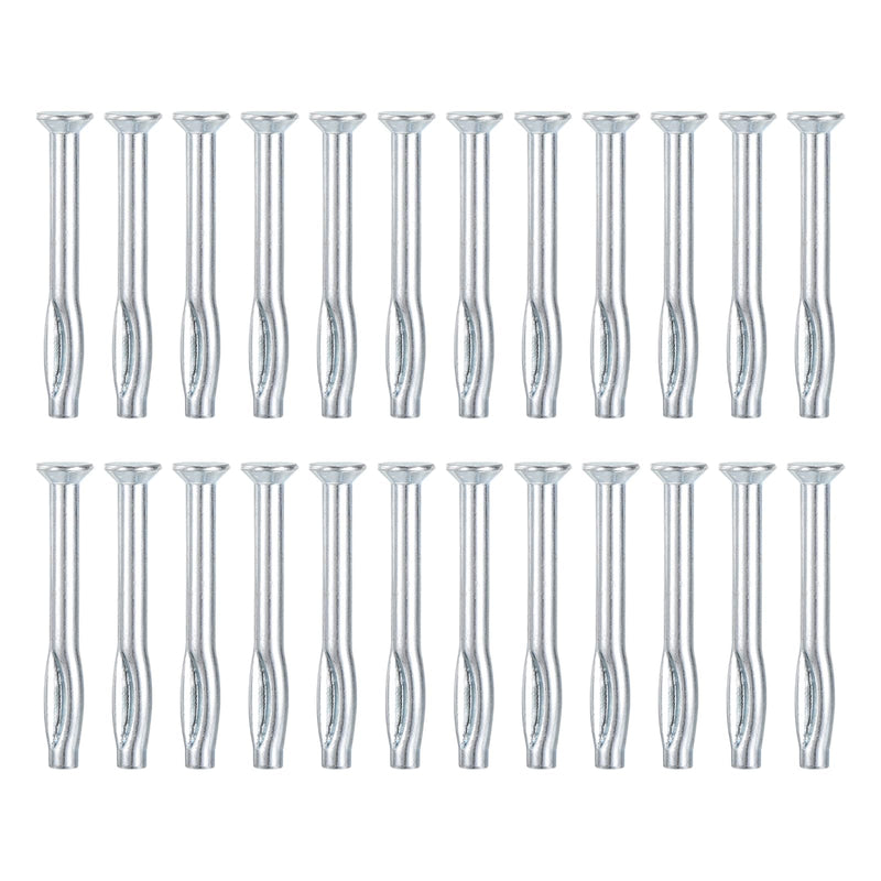 [Australia - AusPower] - 1/4" x 2-1/2"(D x L) Split Drive Concrete Anchors - 100Pack - Good for Concrete Drywall - Carbon Steel Hammer Drive Nail - Silver 100 