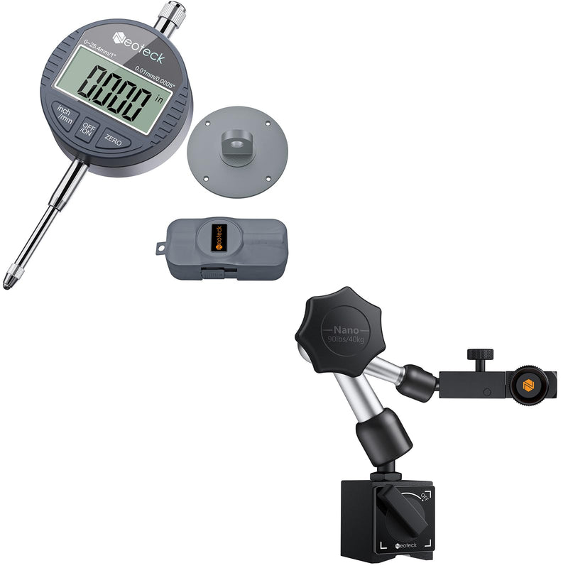 [Australia - AusPower] - Neoteck 1'' Digital Indicator+90lbs/40kg Magnetic Base Set 