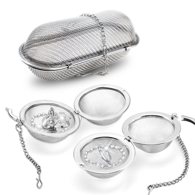 [Australia - AusPower] - 3-Pack Ultrasonic Cleaner Basket - Stainless Steel Basket for Ultrasonic Jewelry Cleaner - Ideal Parts Washer Basket 