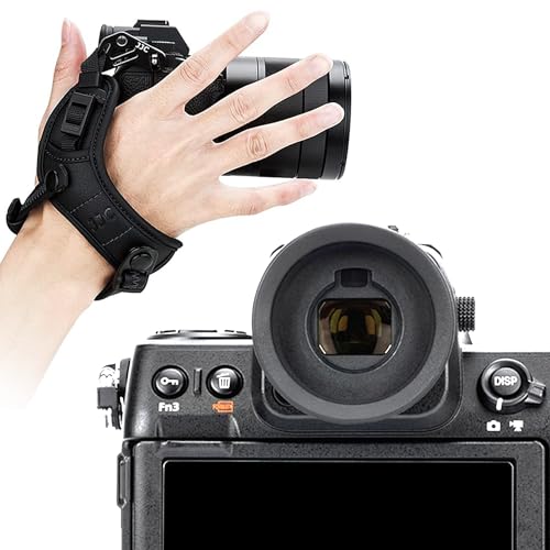 Z9 Z8 Zf Camera Eyecup+Hand Strap：Extended Z9 Z8 Zf Eyecup and Mirrorless Hand Strap for Nikon Z9 Z8 Z 9 Z 8 Zf Z f