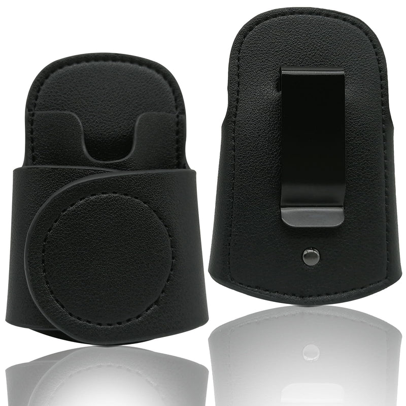 [Australia - AusPower] - Stethoscope Holder with Clip, PU Leather Clip-on Stethoscope Hip Holder, Black 