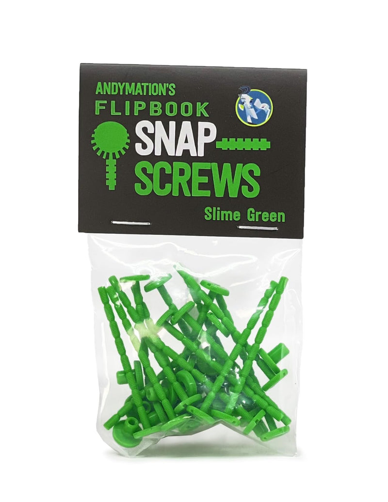 Andymation Snap Screws Green for Binding Animated flipbooks Together