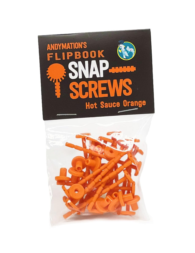 Andymation Snap Screws Orange for Binding Animated flipbooks Together