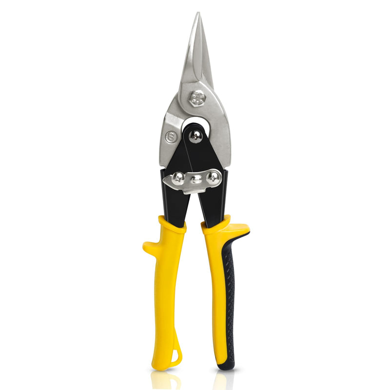 [Australia - AusPower] - 10 Inch Aviation Tin Snips, Heavy Duty Metal Cutter Shears for Cutting Sheet Metal, Straight Cut, Chrome Vanadium Steel 