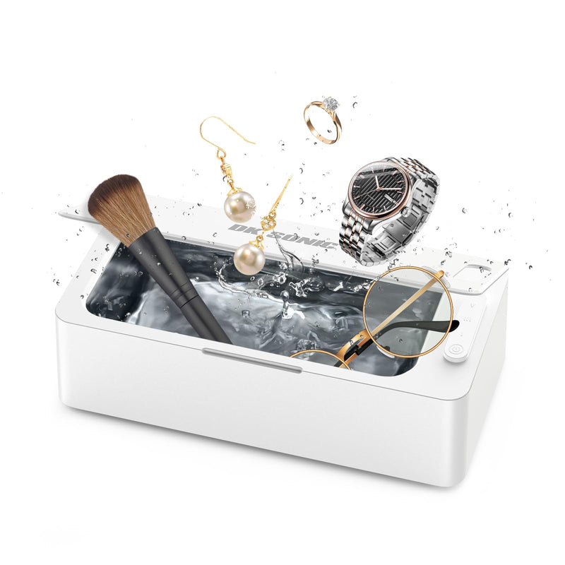 DK SONIC 450ML Ultrasonic Cleaner,24W Household Ultrasonic Jewelry Cleaner with 3 Times Modes and One-Touch Operation for Cleaning Jewelry,Eyeglasses,Coins