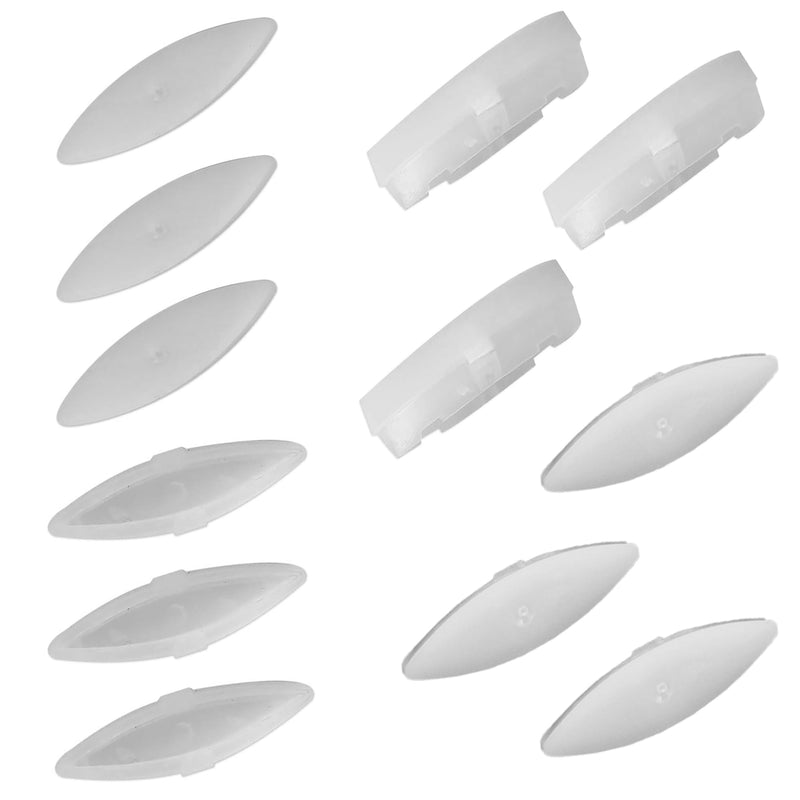 12 Pieces Toilet Seat Bumpers for Kohler, Bidet Toilet Lid Rubber Bumpers Grip-Tight Bumpers Service Kit Toilet Replacement Parts Compatible with Kohler 1133070 1236365, White 12 pcs