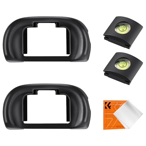 K&F Concept 2Pack Eyepiece Cover & Hot Shoe Cover Kit, Eyecup for Sony A7 A7S A7R A7M2 A7SM2 A7RM2 A7M3 A7RM3 A7RM4 A9 A9II A99M2 Camera, Viewfinder Protector Replace for Sony FDA-EP18 Eyecup