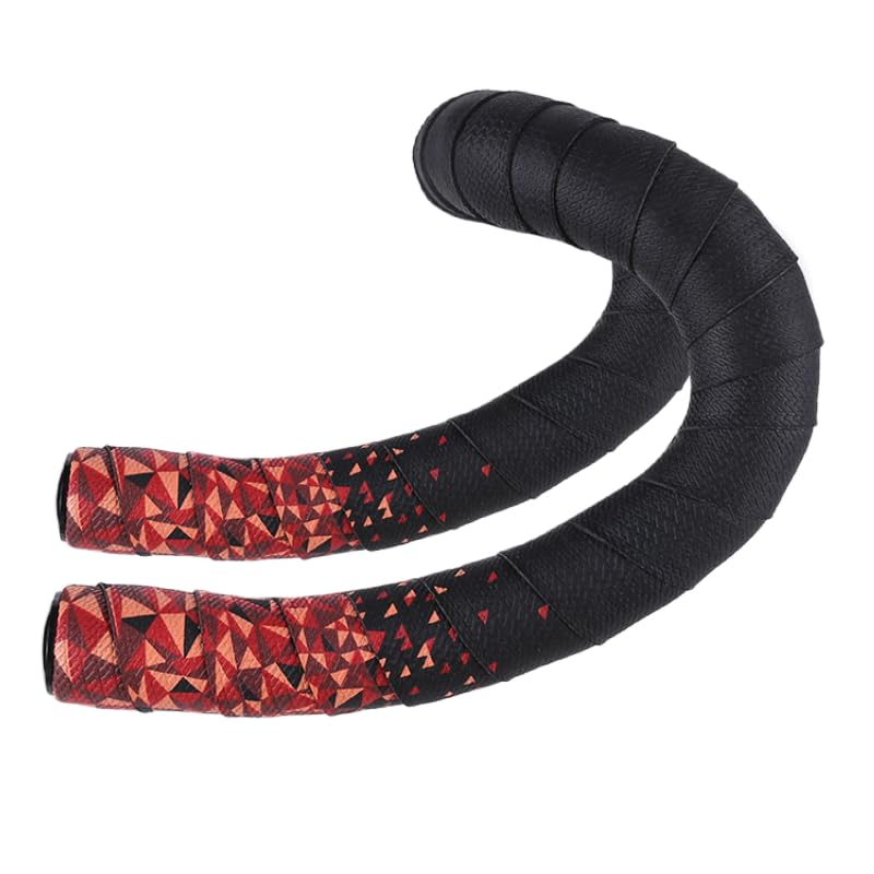 Bike Handlebar Tapes, Red, 2-Roll | Road Mountain Bicycle, Soft PU+EVA, Anti-Slip, Shock-Proof, Cushioned Comfort