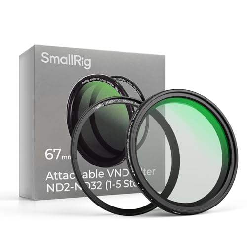 SmallRig 67mm Magnetic VND Phone Filter, ND2-ND32, with Filter Ring VND ND2-ND32 (1-5 Stops)+Threaded Ring