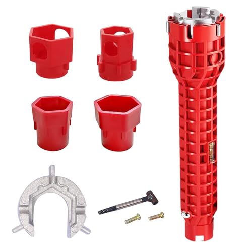 Tap Wrench, 14 in 1 Sink Key, Stand Tap Nut Wrench | Multifunctional sink wrench for sink toilet bowl sink kitchen sanitary